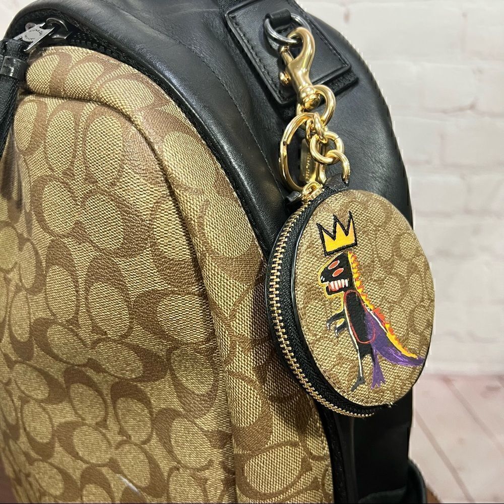 Coach X Basquiat Circular Coin Pouch In Signature Canvas Lim… - Picture 9 of 11